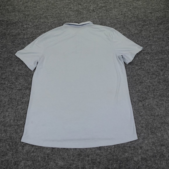 Lululemon Polo Shirt Men's XXL Light Blue Performance Short Sleeve‎ Golf Casual - Picture 2 of 15